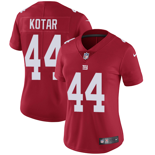 Nike Giants #44 Doug Kotar Red Alternate Women's Stitched NFL Vapor Untouchable Limited Jersey